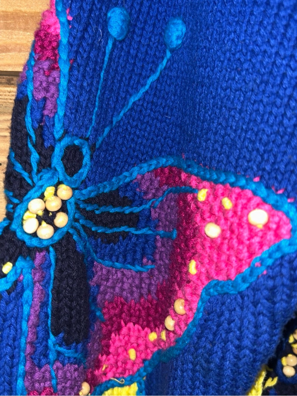 Lilly Pulitzer Vibrant Butterfly Colorblock Cardigan - Vintage 1980/90s - Picture 6 of 9